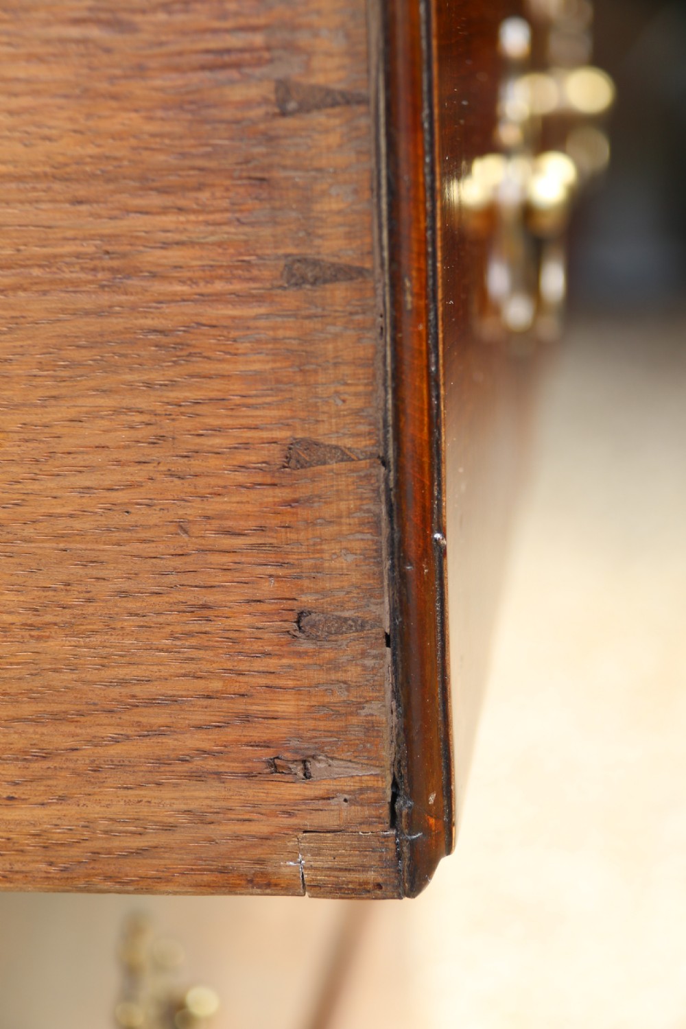 rare Irish early Georgian Mahogany Tallboy  Chest of Drawers, Circa 1750  View XIX