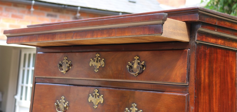 rare Irish early Georgian Mahogany Tallboy  Chest of Drawers, Circa 1750  View XXIV