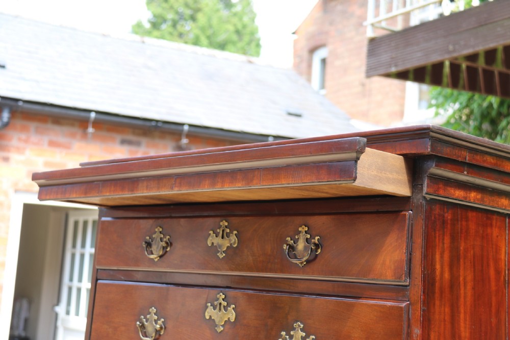 rare Irish early Georgian Mahogany Tallboy  Chest of Drawers, Circa 1750  View XXV