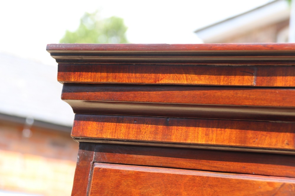 rare Irish early Georgian Mahogany Tallboy  Chest of Drawers, Circa 1750  View XXIX