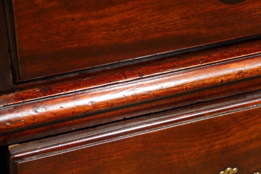 rare Irish early Georgian Mahogany Tallboy  Chest of Drawers, Circa 1750  View XXX