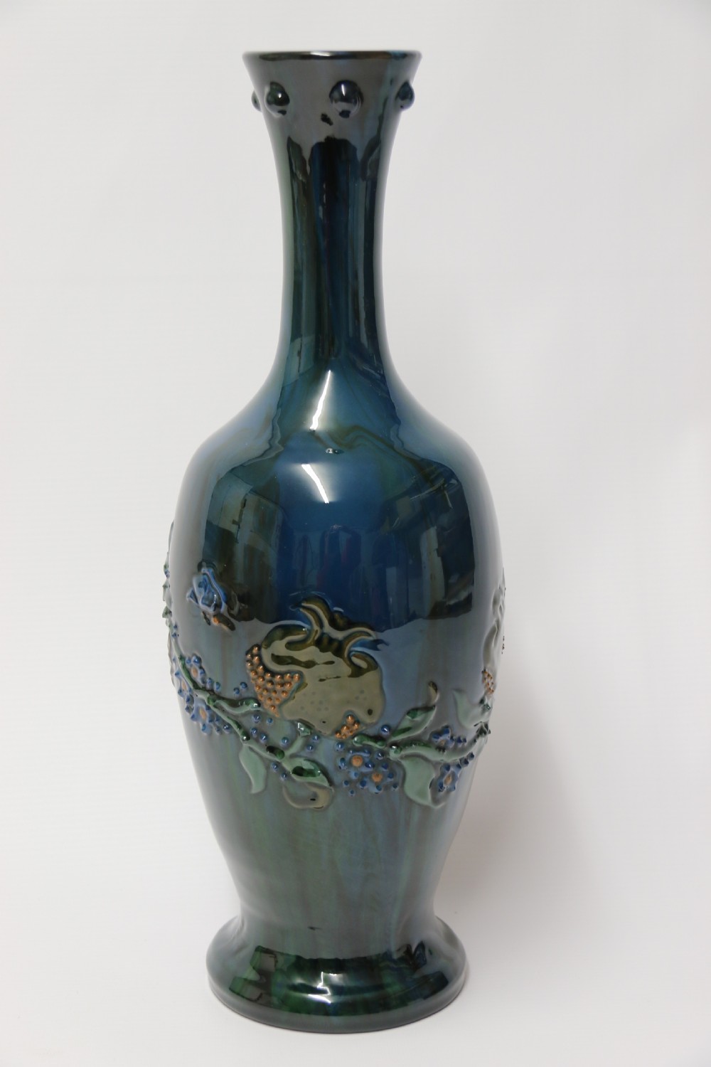 Sir Edmund Harry Elton Sunflower Studio pottery vase, C 1890 View II