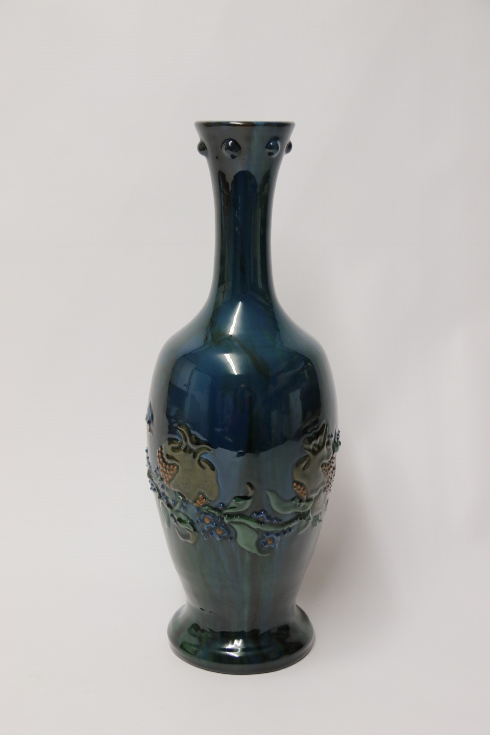 Sir Edmund Harry Elton Sunflower Studio pottery vase, C 1890 View III