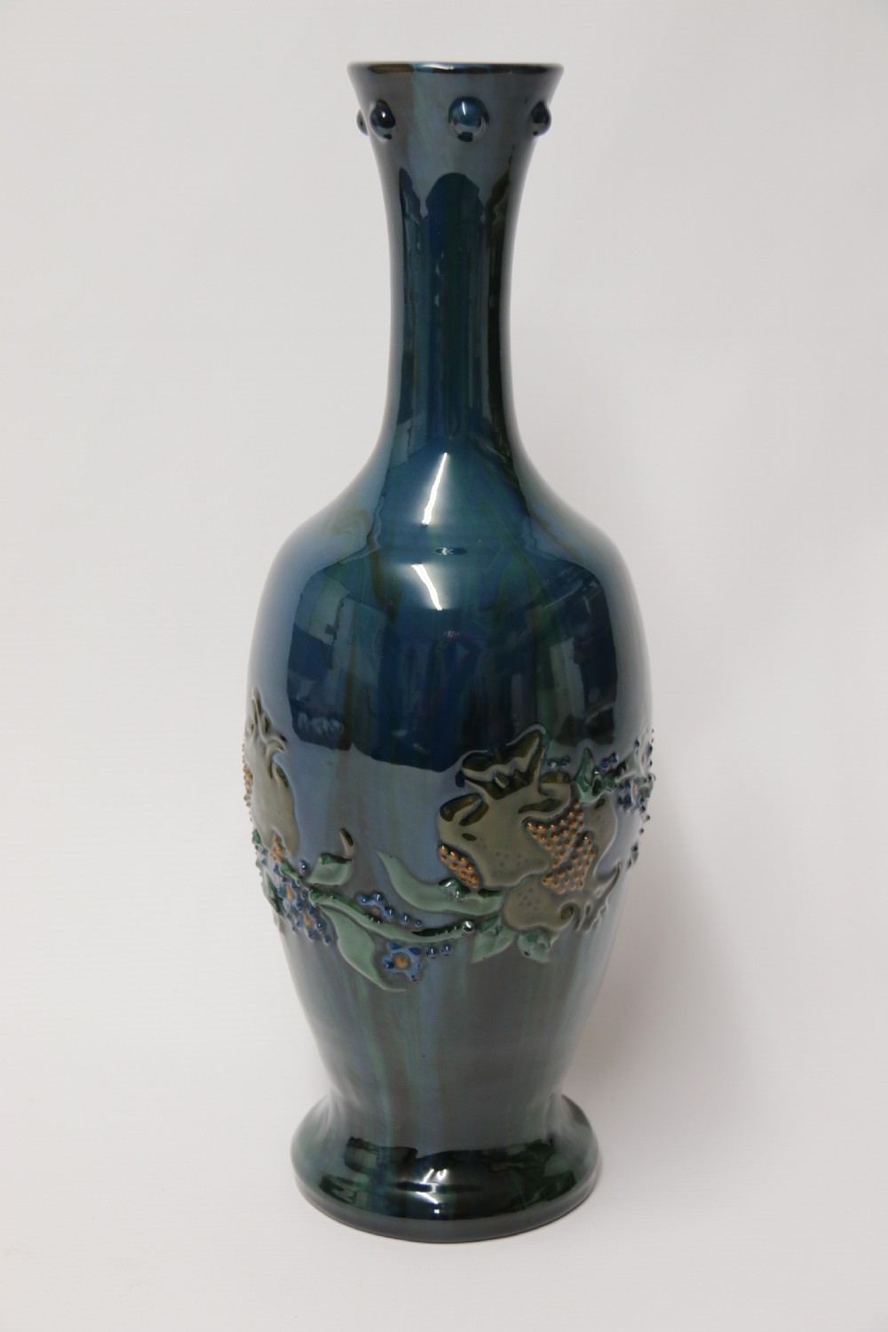Sir Edmund Harry Elton Sunflower Studio pottery vase, C 1890 View IV