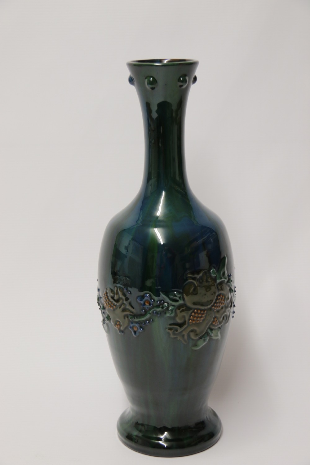 Sir Edmund Harry Elton Sunflower Studio pottery vase, C 1890 View VIII