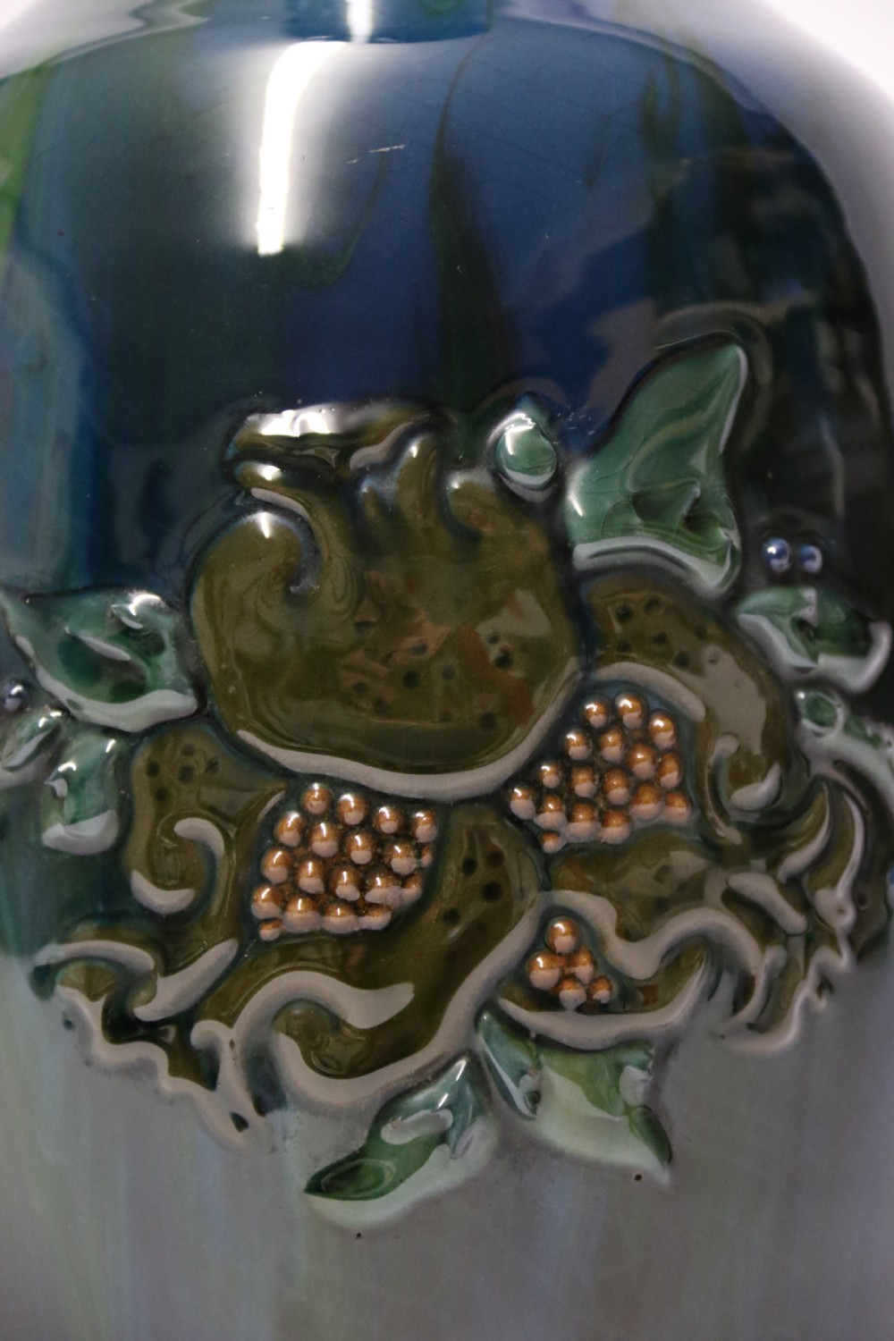 Sir Edmund Harry Elton Sunflower Studio pottery vase, C 1890 View X