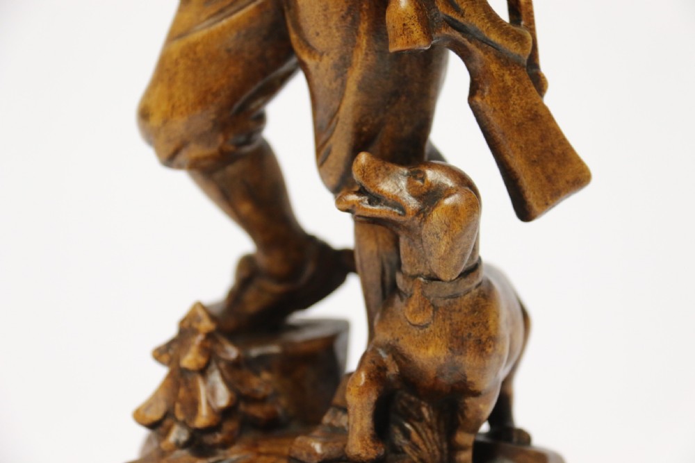 A rare Black Forest study of a man hunting with his dog View XI