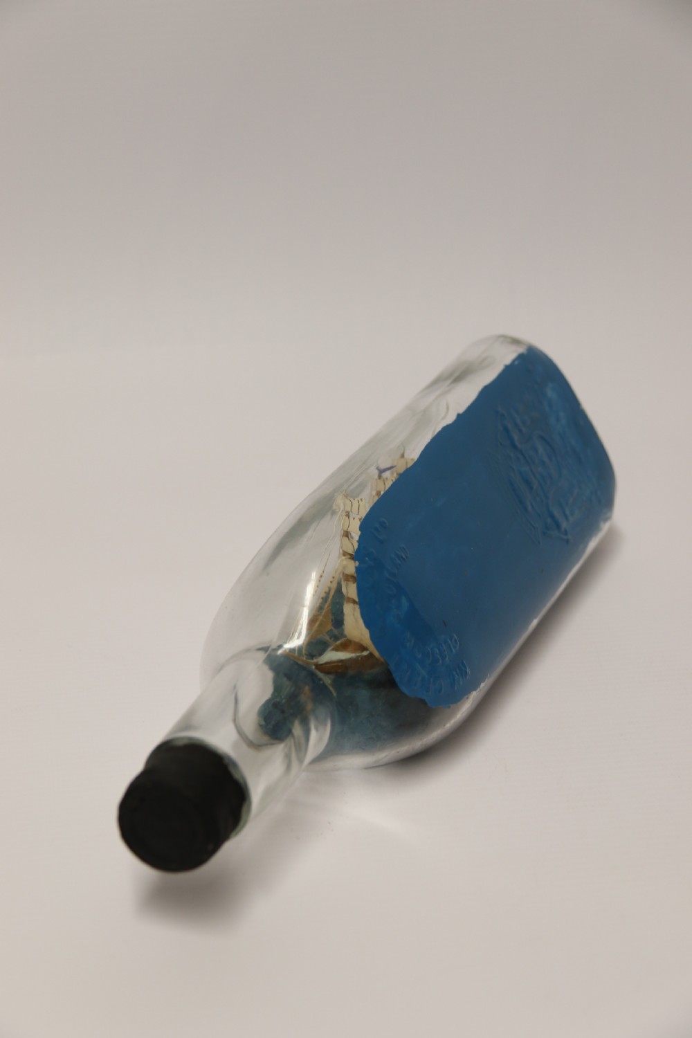 A fine folk art diorama with twin ships in a bottle, c 1930 View V