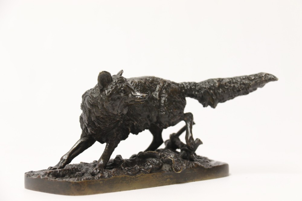 A bronze study of a fox by P J Mene View II