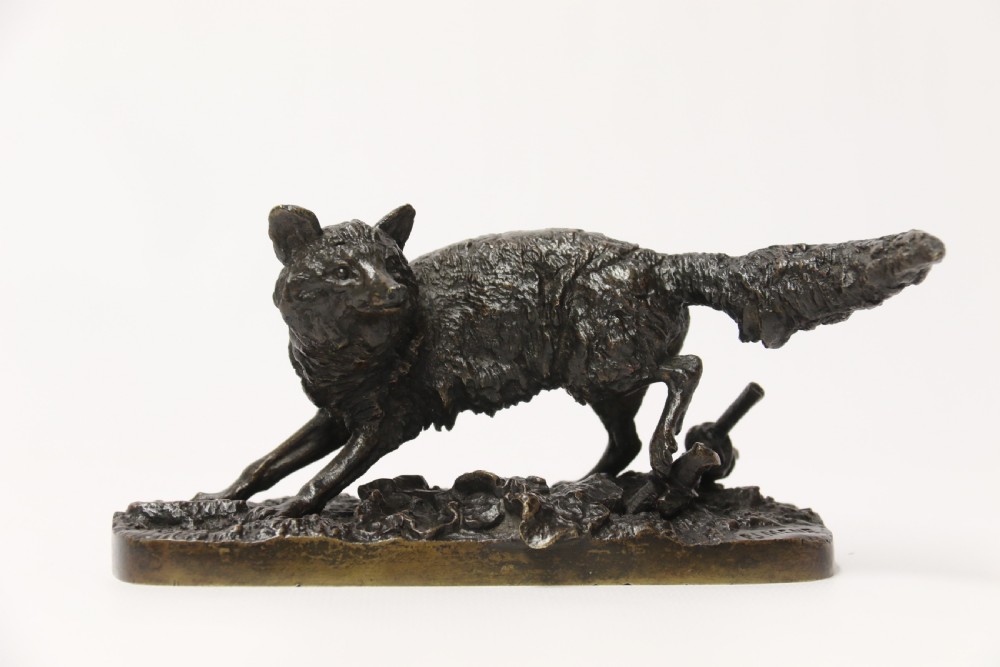 A bronze study of a fox by P J Mene View III