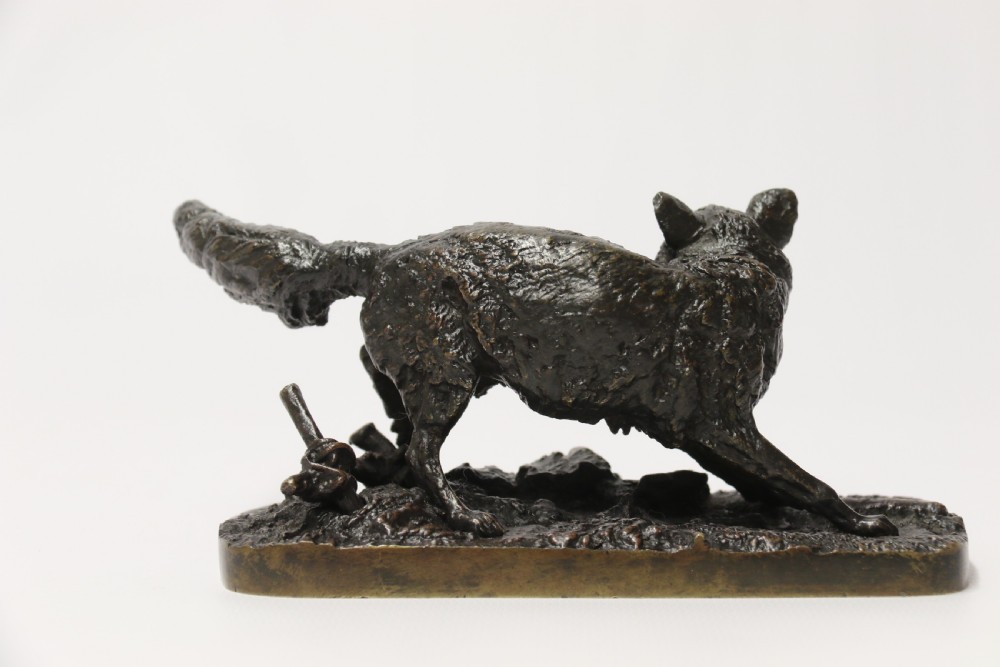 A bronze study of a fox by P J Mene View IV