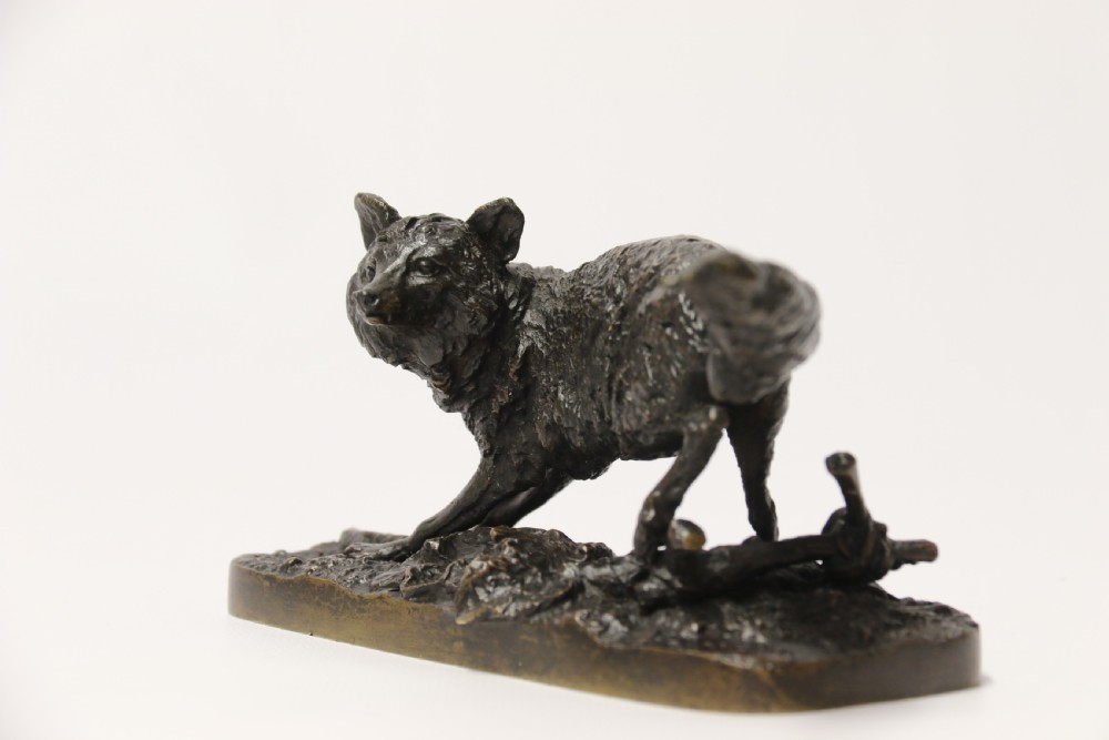 A bronze study of a fox by P J Mene View VI