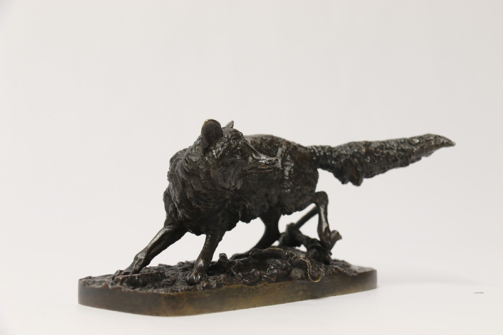 A bronze study of a fox by P J Mene View XI