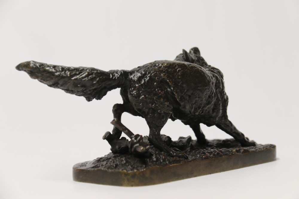A bronze study of a fox by P J Mene View XV