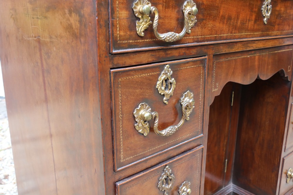 Kneehole Desk inlaid with marquetry, George III period  View III