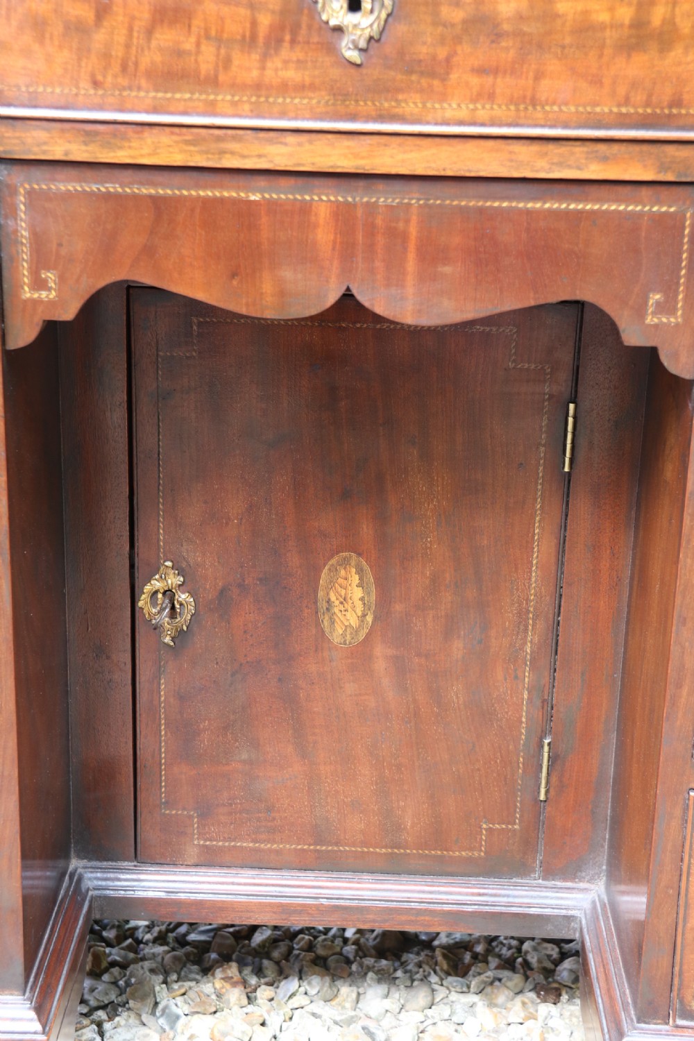 Kneehole Desk inlaid with marquetry, George III period  View VI
