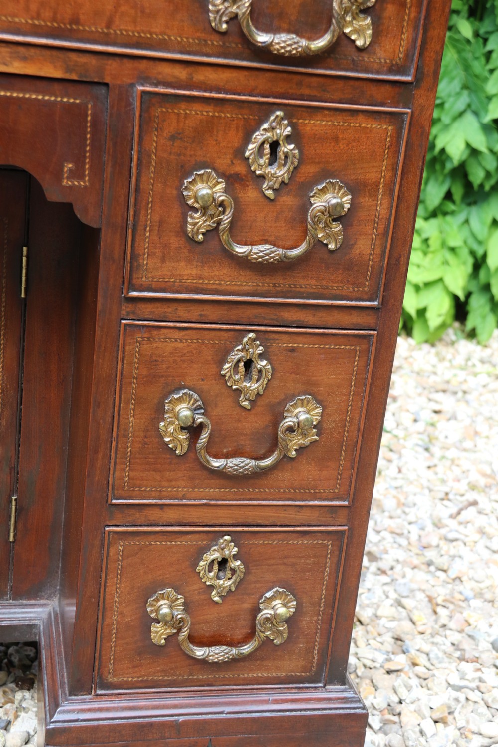 Kneehole Desk inlaid with marquetry, George III period  View VII