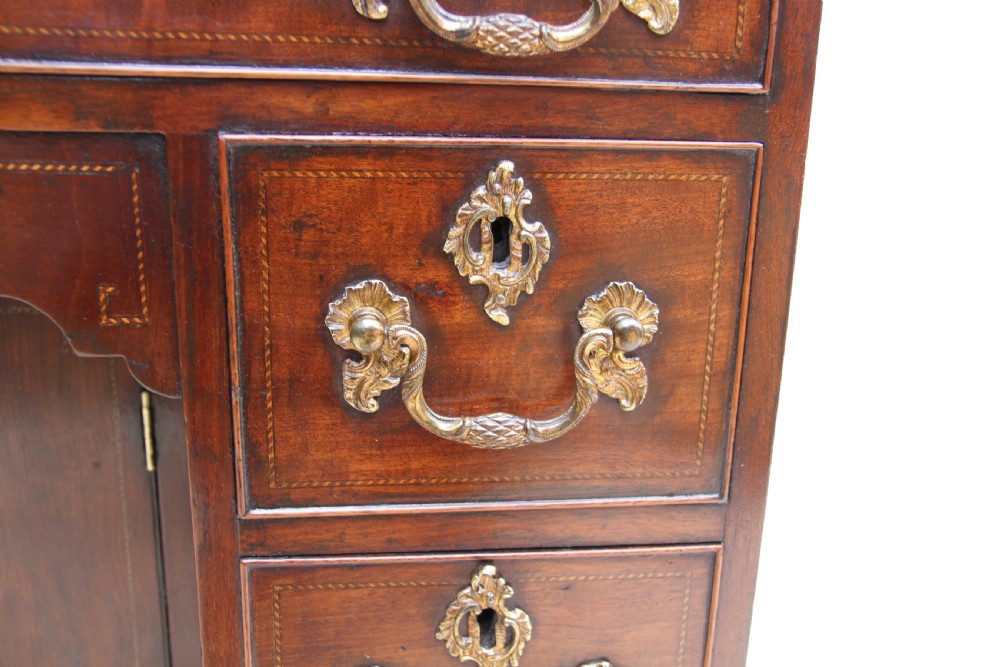Kneehole Desk inlaid with marquetry, George III period  View IX