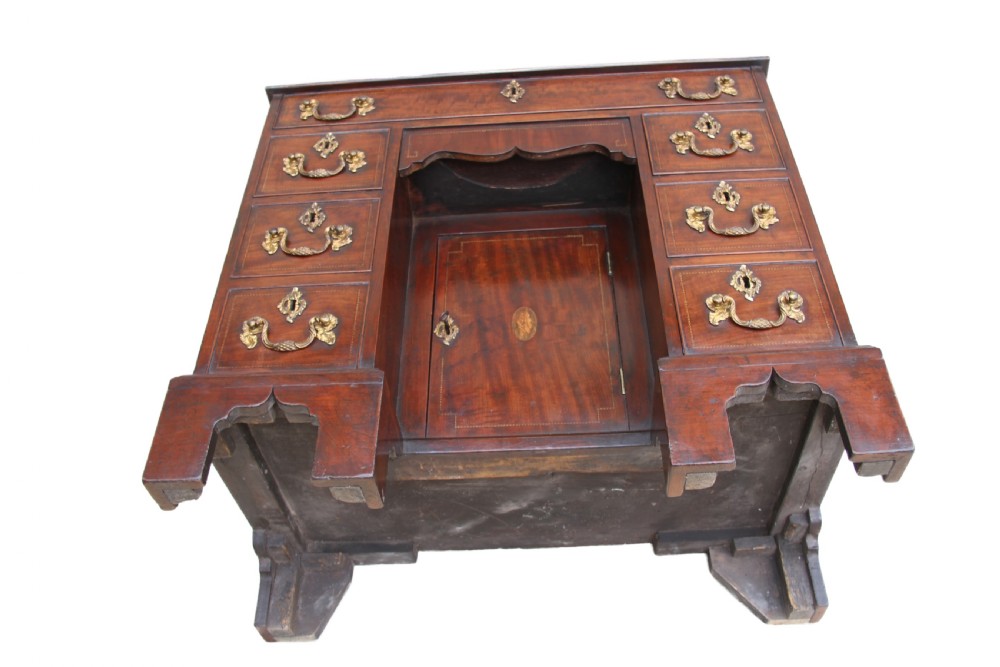 Kneehole Desk inlaid with marquetry, George III period  View XIV