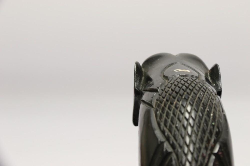 A decorative Raj period Indian carved ebony walking stick View XV