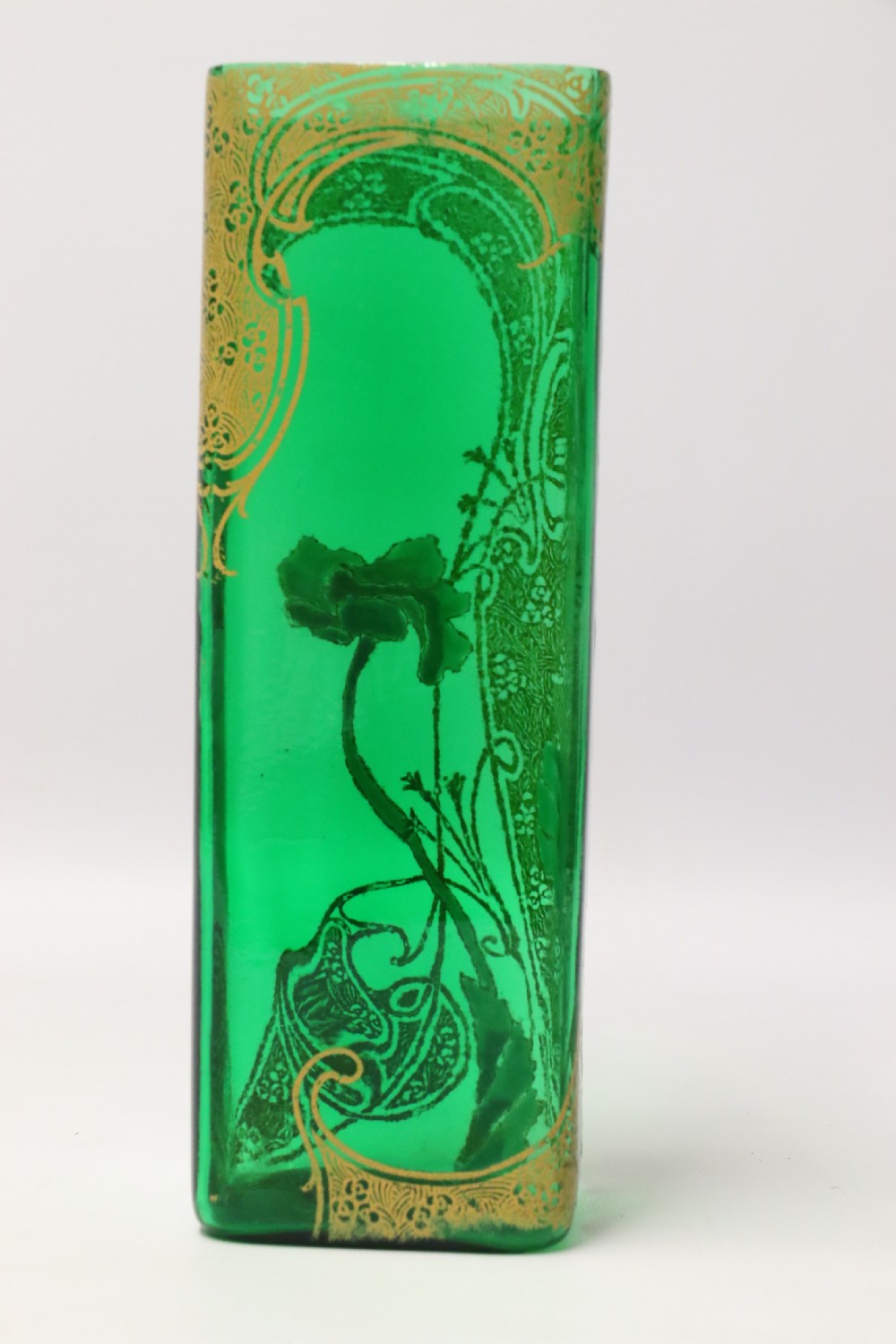 A late 19th C French enamelled glass Vase attributed to Legras  View V