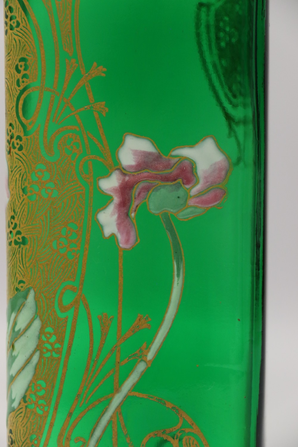 A late 19th C French enamelled glass Vase attributed to Legras  View VIII
