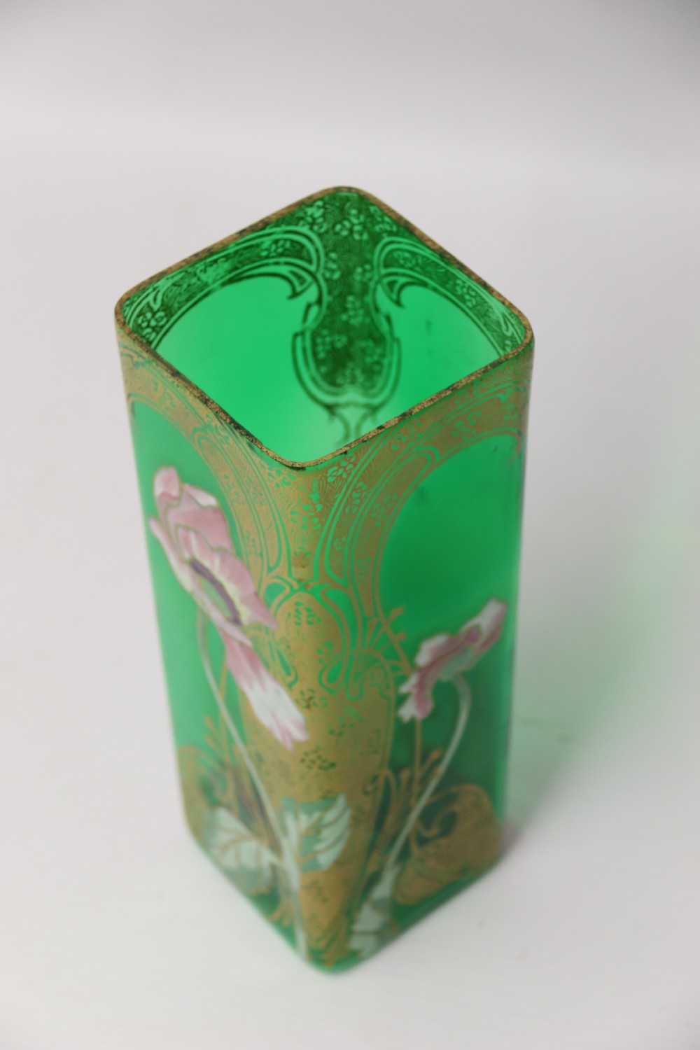 A late 19th C French enamelled glass Vase attributed to Legras  View X