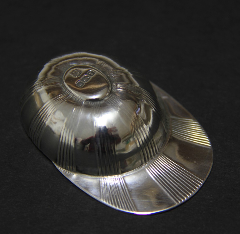 A rare  antique silver Tea Caddy Spoon in the form of a jockey cap  