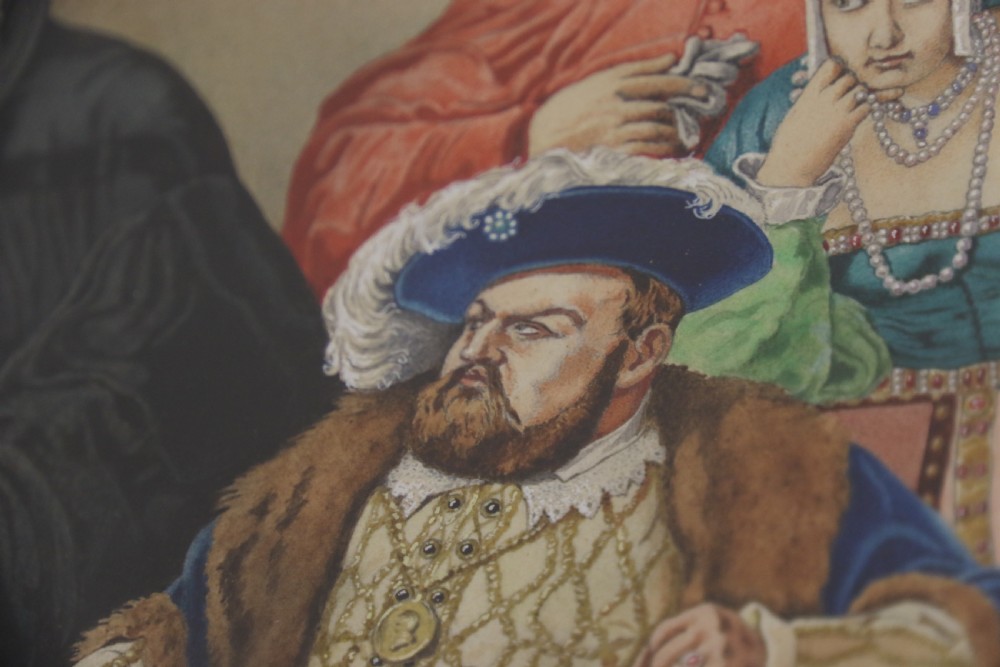 A superb quality framed watercolour of Henry VIII View IX