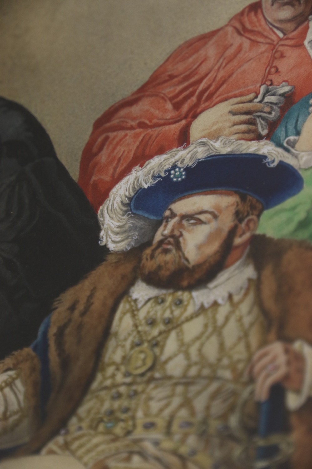 A superb quality framed watercolour of Henry VIII View X