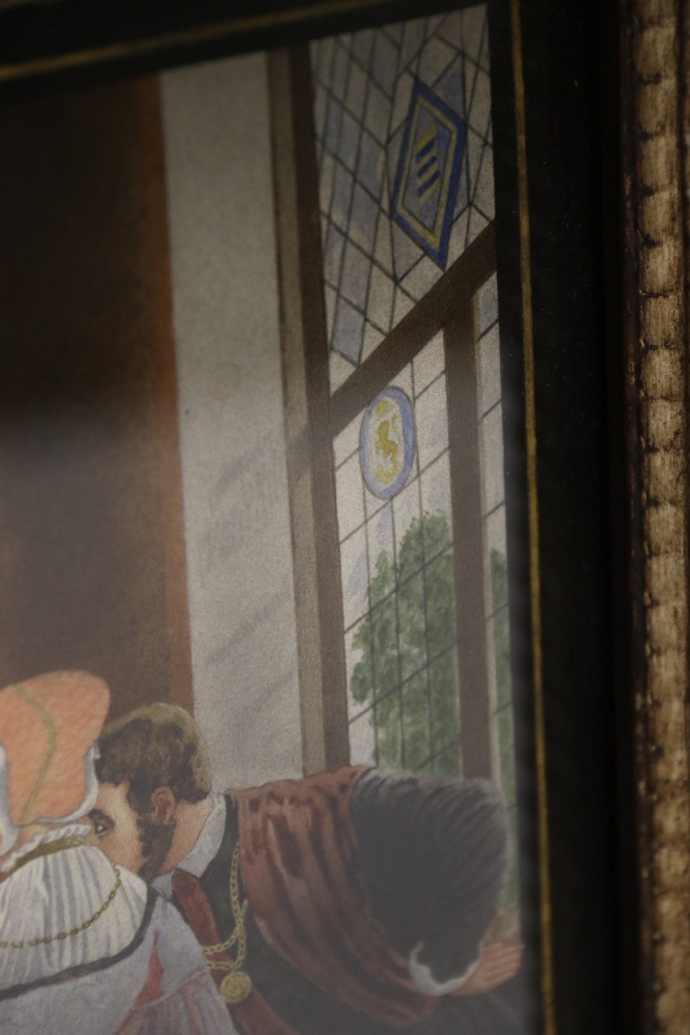 A superb quality framed watercolour of Henry VIII View XII