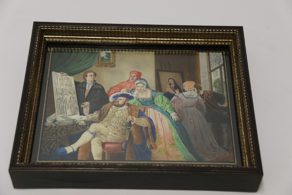A superb quality framed watercolour of Henry VIII View XV