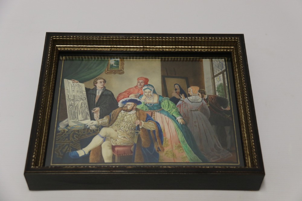 A superb quality framed watercolour of Henry VIII View XVI