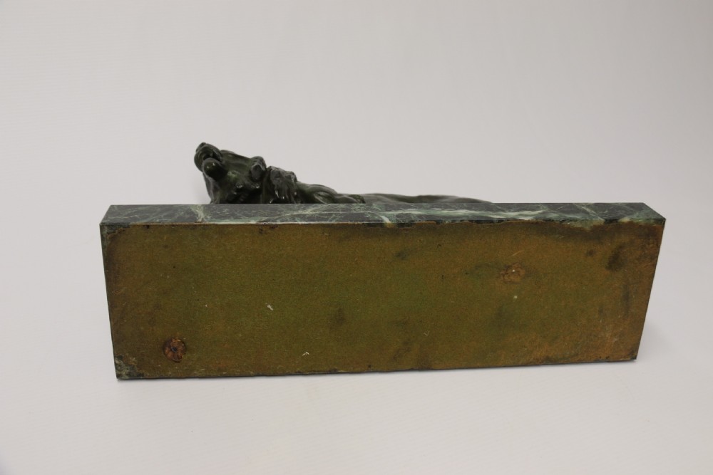 A late 19th C French bronze study of a Lion by Vidal View XI