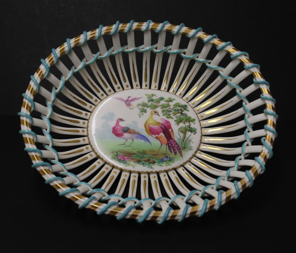 A most impressive late 19th C Porcelain Basket