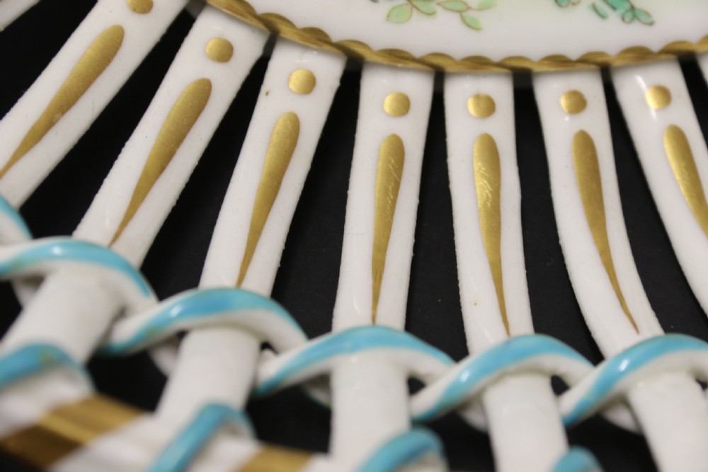 A most impressive late 19th C Porcelain Basket View VIII