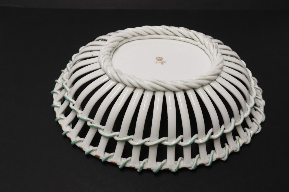 A most impressive late 19th C Porcelain Basket View X
