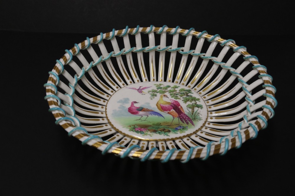 A most impressive late 19th C Porcelain Basket View XII