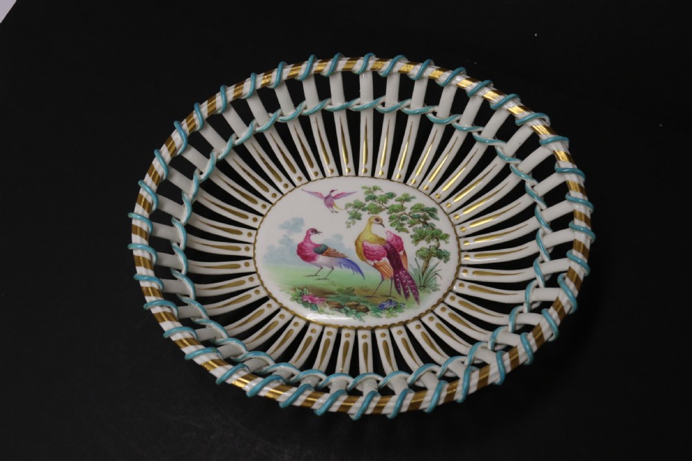 A most impressive late 19th C Porcelain Basket View XIII
