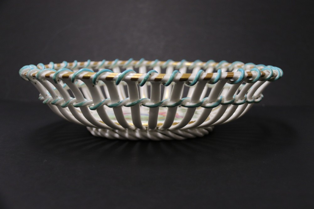 A most impressive late 19th C Porcelain Basket View XIV