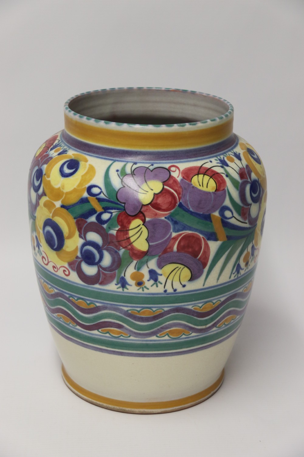 A large and Impressive early Poole Pottery hand painted vase 
With the Carter, Stabler and Adams impressed mark.
 View II