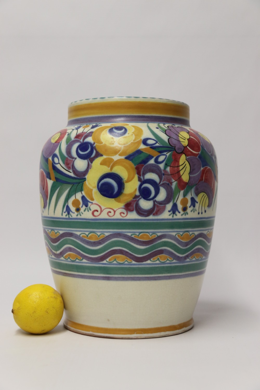 A large and Impressive early Poole Pottery hand painted vase 
With the Carter, Stabler and Adams impressed mark.
 View V