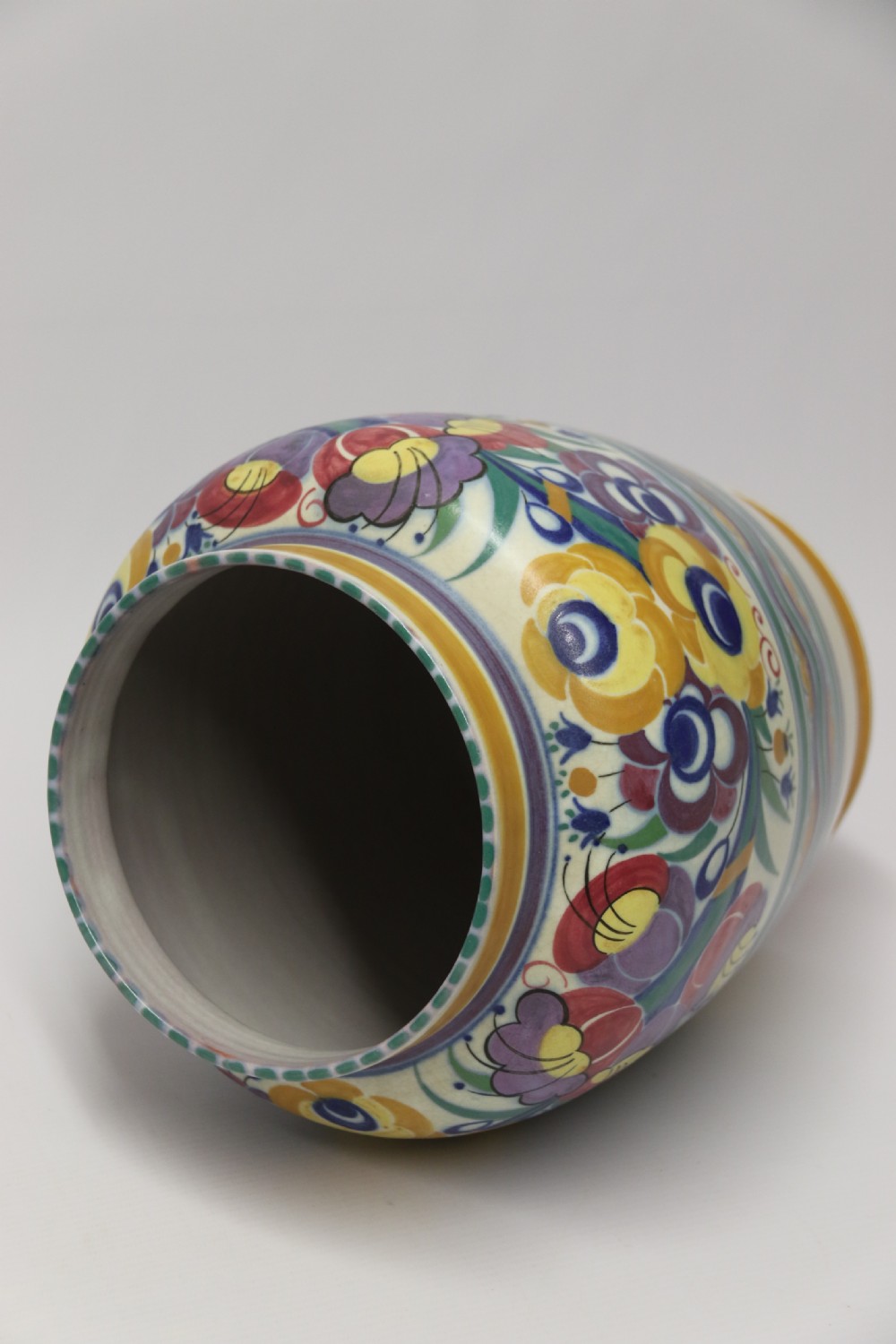 A large and Impressive early Poole Pottery hand painted vase 
With the Carter, Stabler and Adams impressed mark.
 View VI