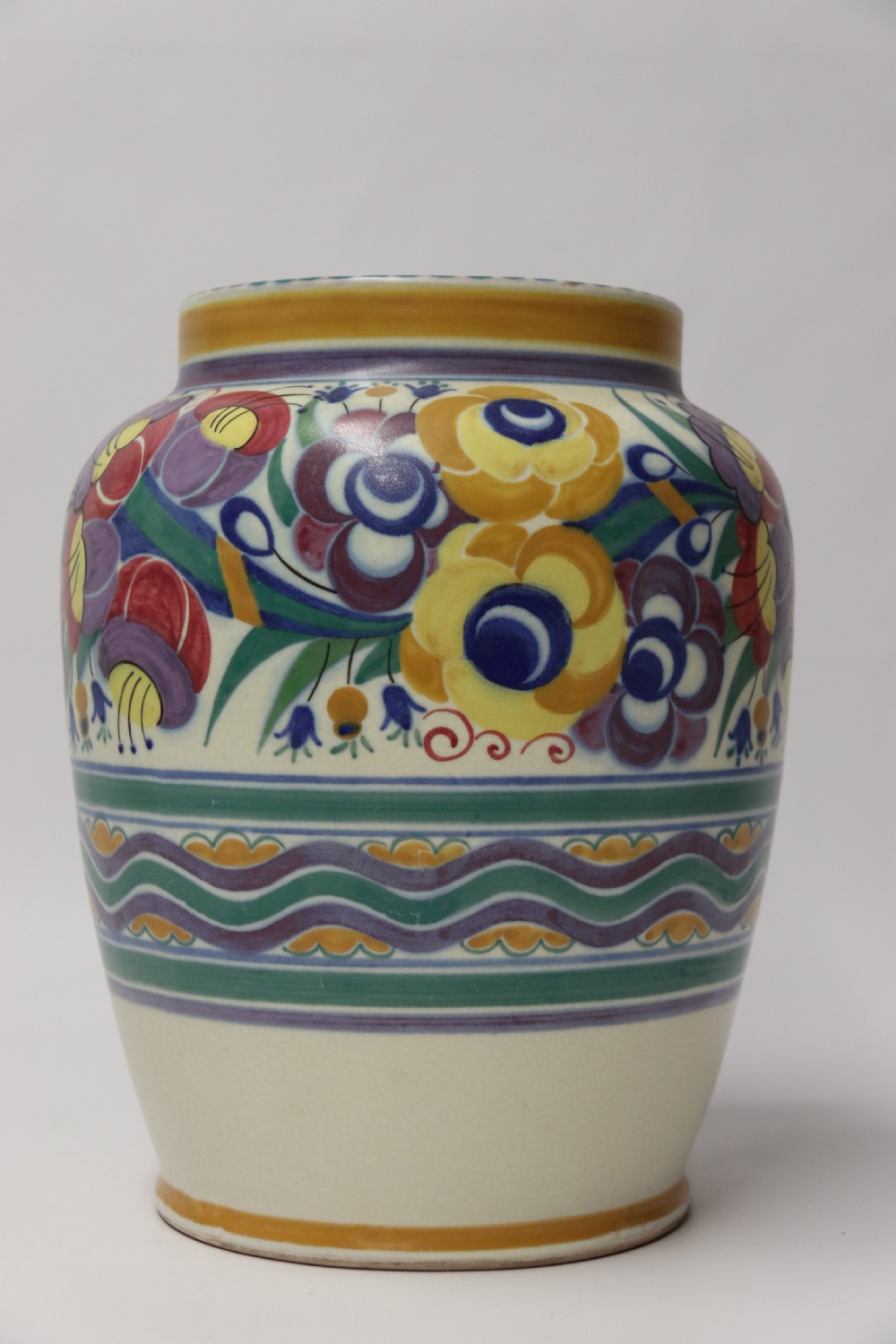 A large and Impressive early Poole Pottery hand painted vase 
With the Carter, Stabler and Adams impressed mark.
 View XI