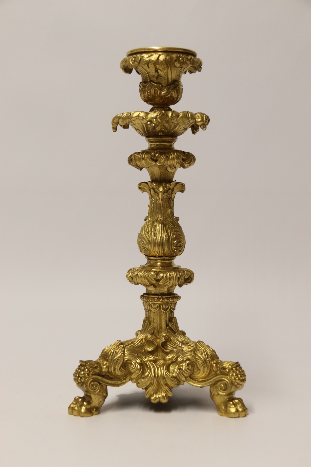 An exquisite pair of early 19th C French ormolu Candlesticks View IV