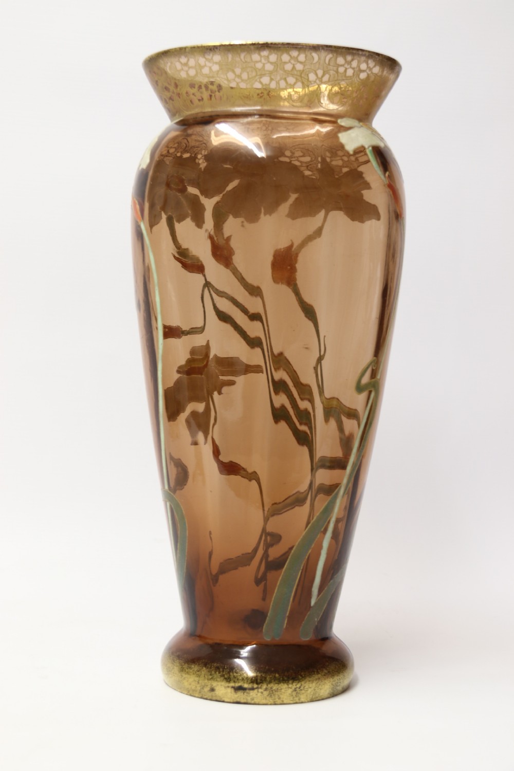 An impressive late 19th century large French enamelled glass vase View III