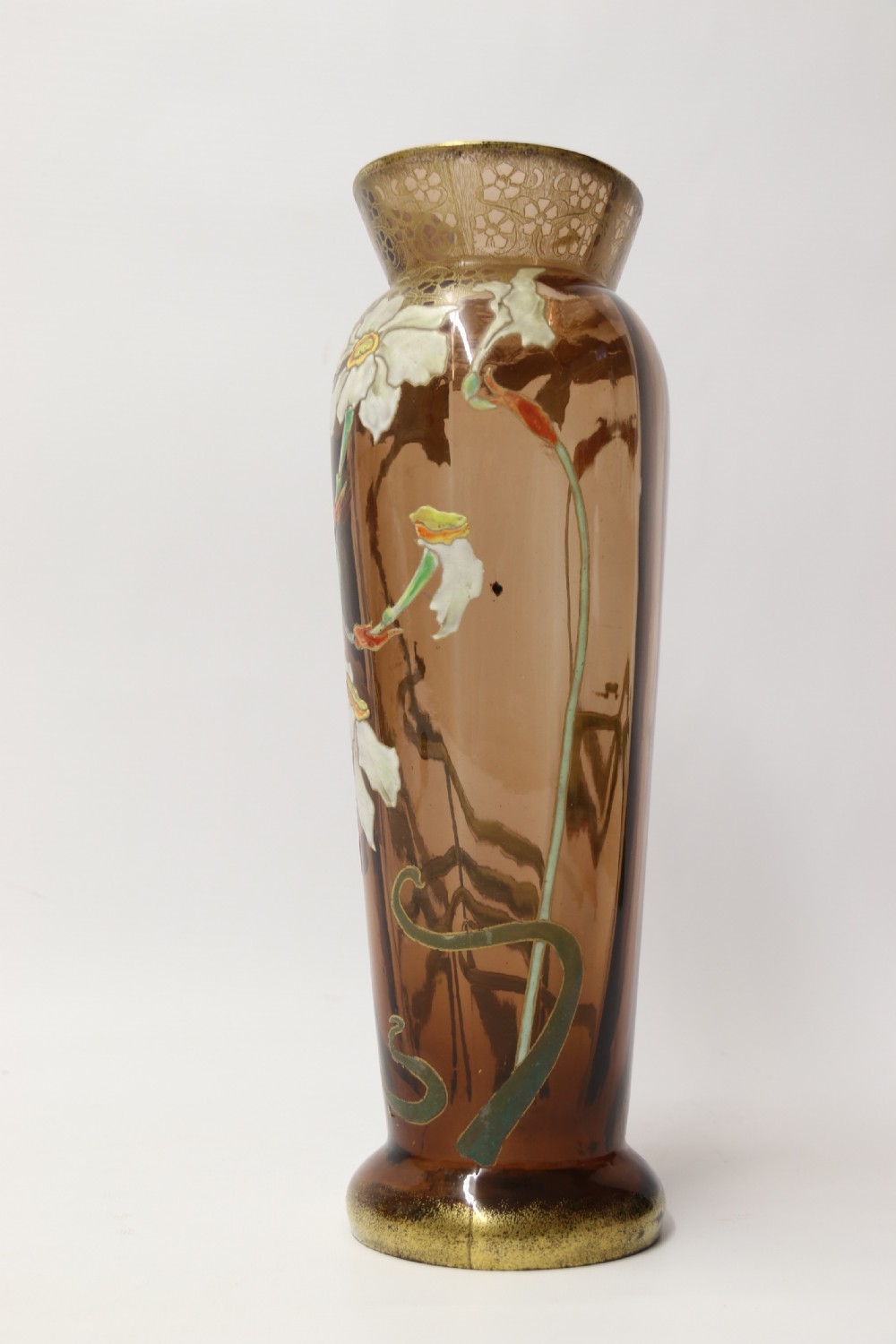 An impressive late 19th century large French enamelled glass vase View IV