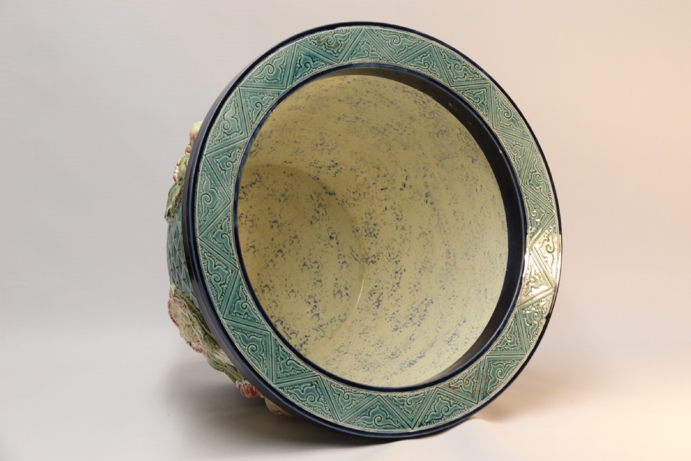 A fine French pottery Jardiniere with original stand   View IX
