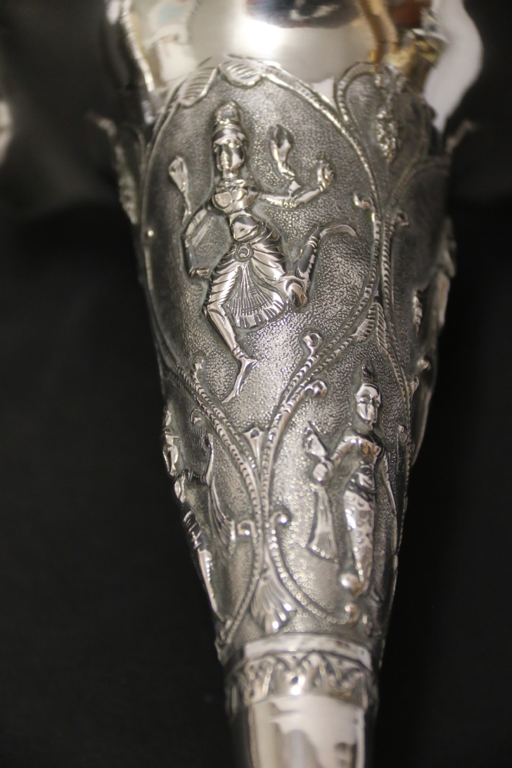A fine pair of 19th century Raj Period Indian silver vases View XII