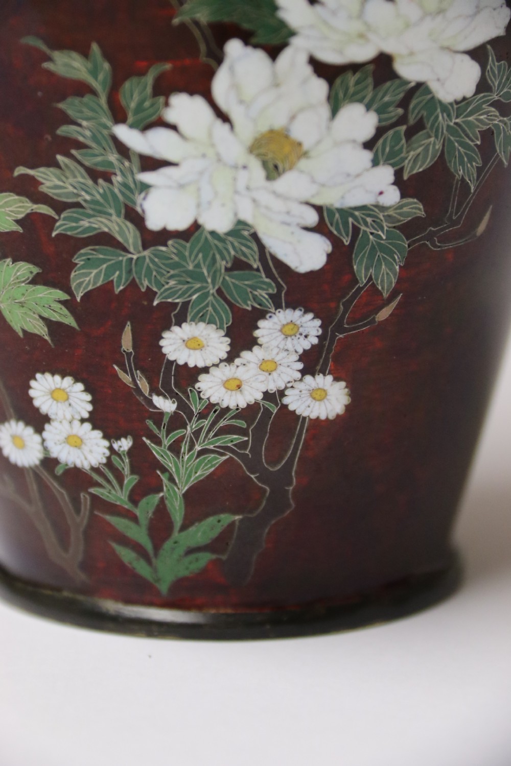 A fine Japanese cloisonné vase by The Ando Company. View IX